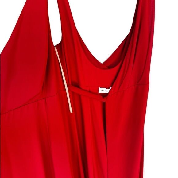 Fame and Partners Red Maxi Wrap Dress Tulle Scoopback 10 - Picture 2 of 4